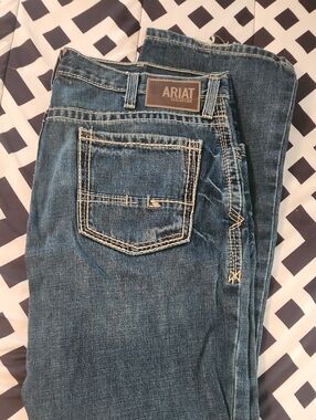 Ariat Men's Dark Blue Relaxed Boot Cut Jeans